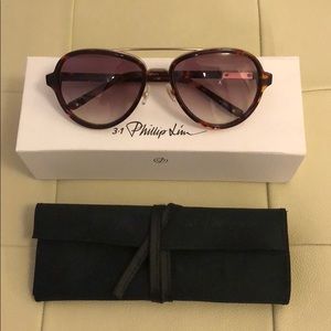 3.1 Philip Lim Mixed Media Aviator Frame